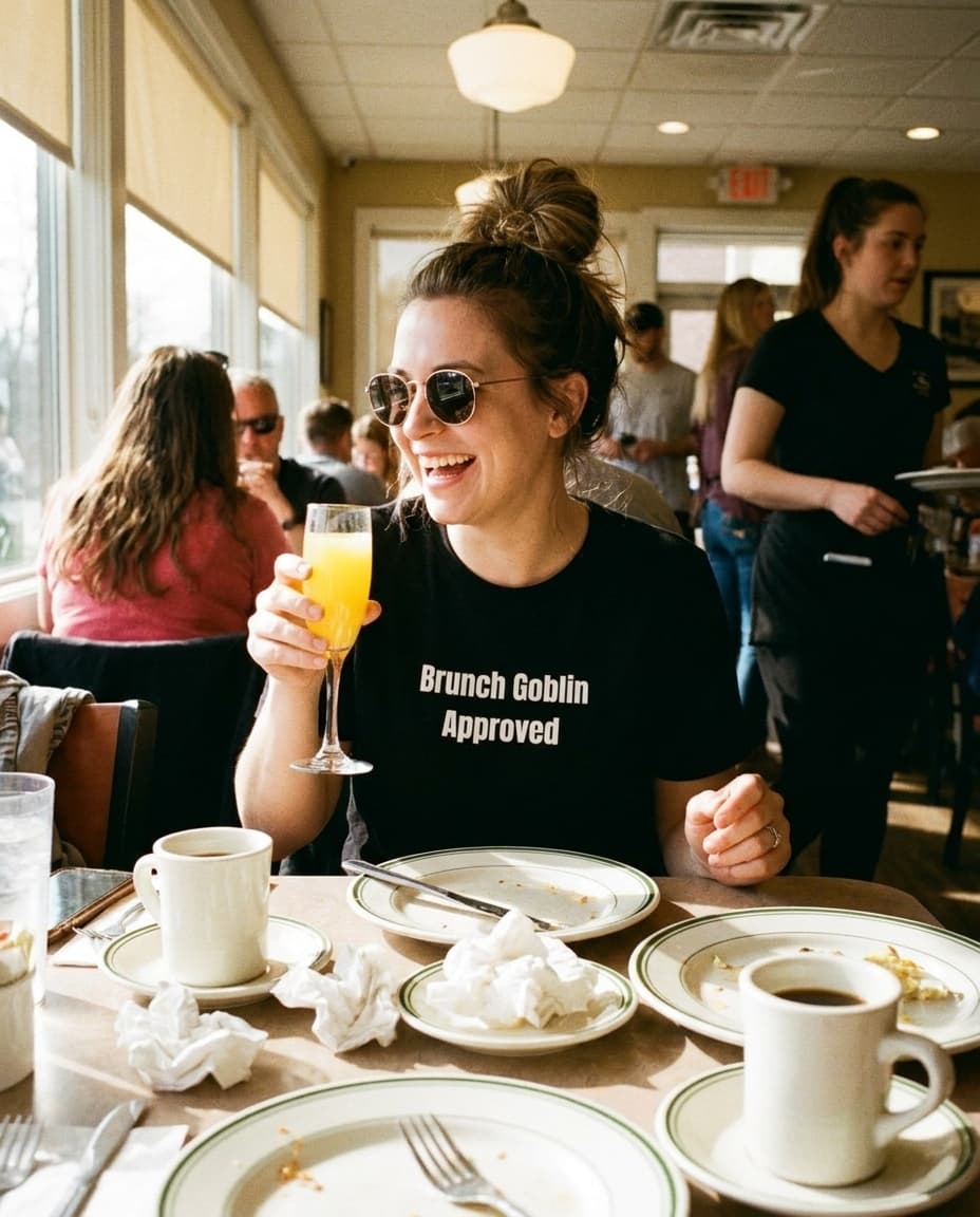 Brunch Goblin Approved tee, Chaos Gremlins
