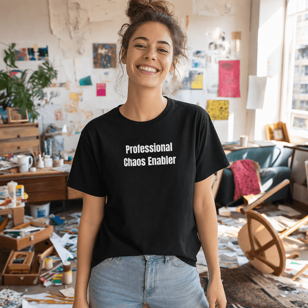 Professional Chaos Enabler graphic tee from the Chaos Gremlins collection