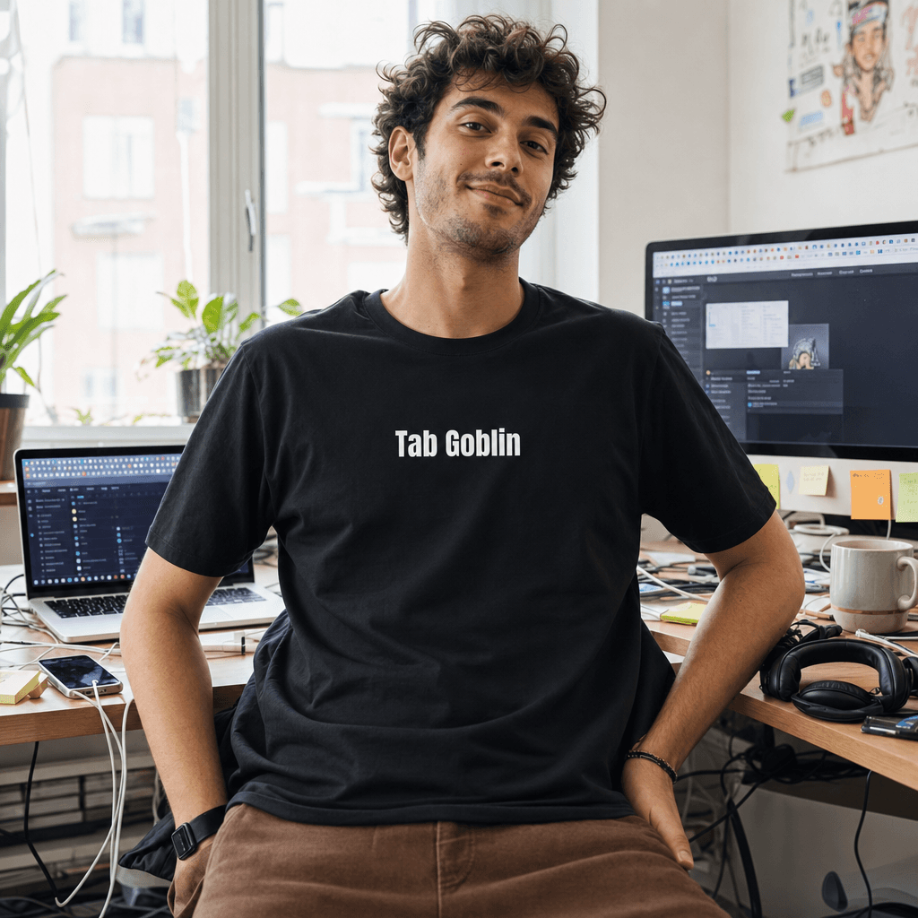 Tab Goblin graphic tee from the Chronically Online collection