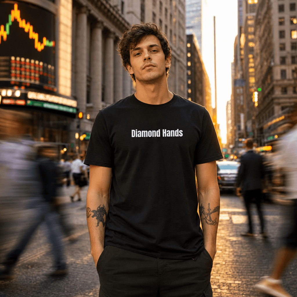 Diamond Hands graphic tee from the Crypto Degens collection
