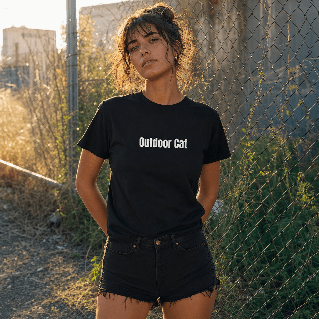 Outdoor Cat graphic tee from the Feral Girl Summer collection