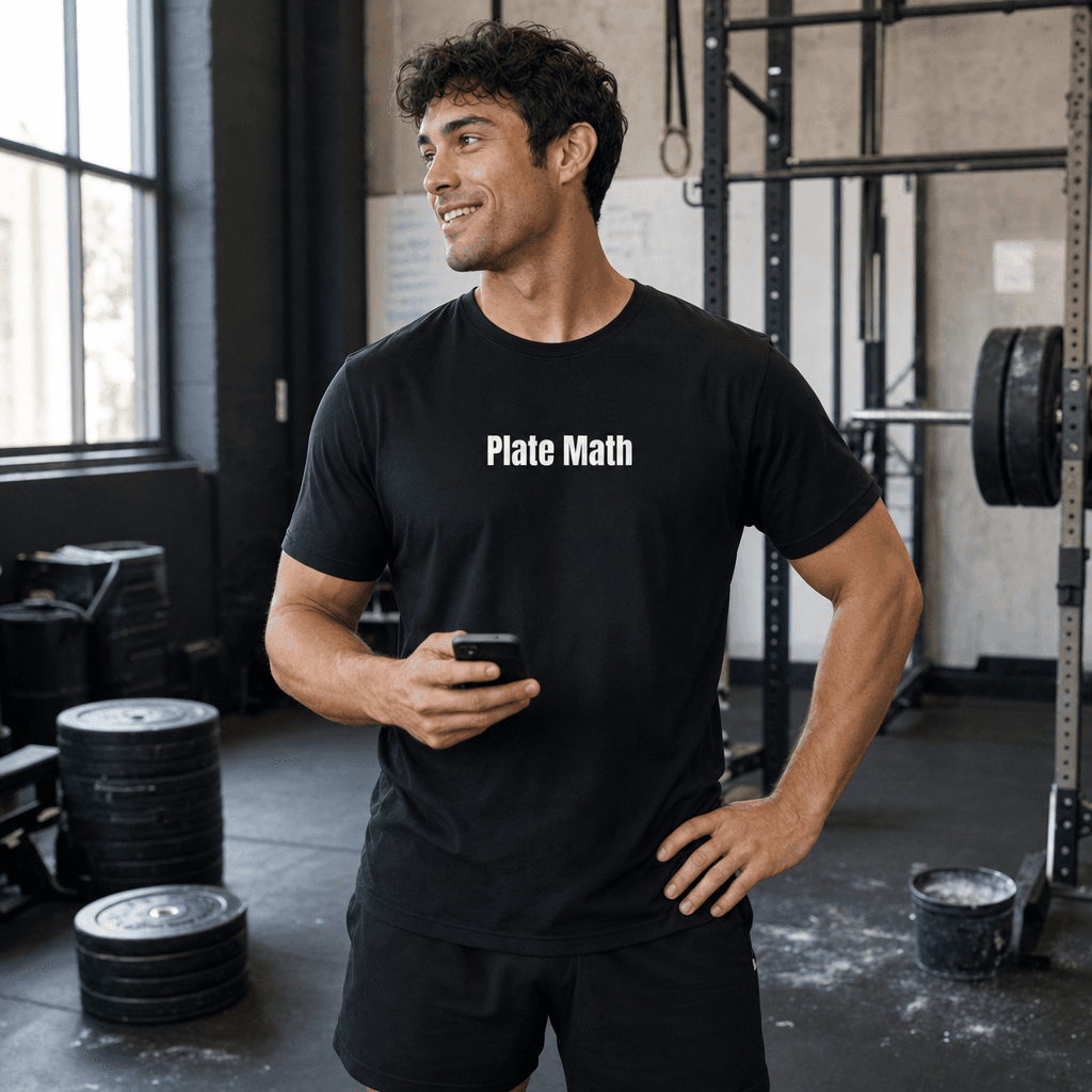 Plate Math graphic tee from the Gym Rat collection