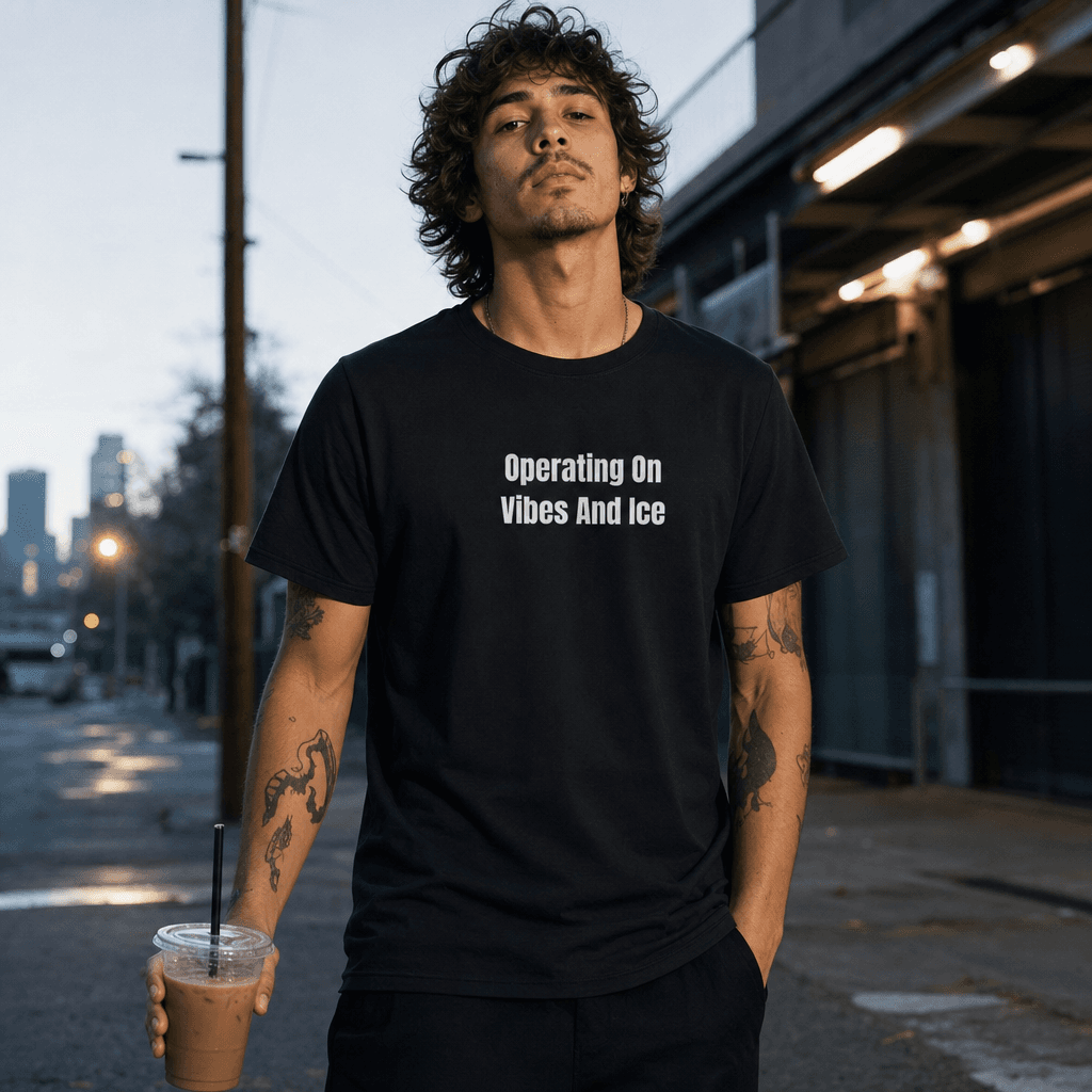 Operating On Vibes And Ice graphic tee from the Night Shift Delinquents collection