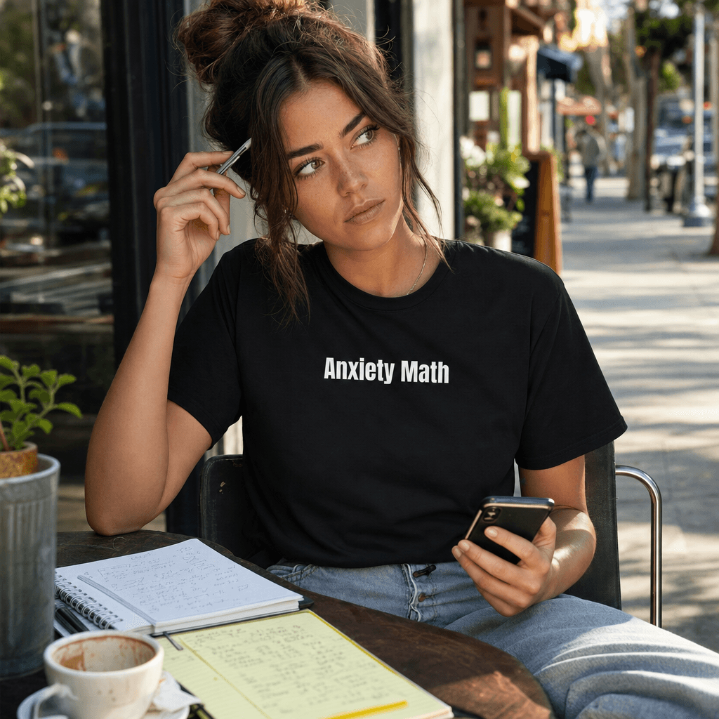 Anxiety Math graphic tee from the Overthinking Everything collection
