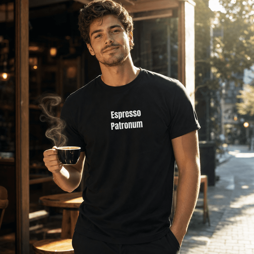 Espresso Patronum graphic tee from the Perpetually Caffeinated collection