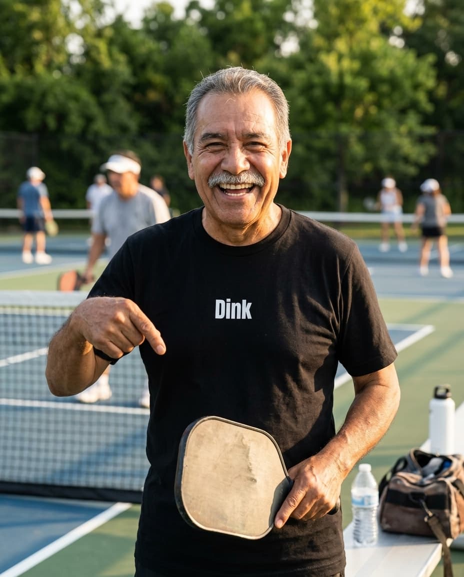 Dink graphic tee from the Pickleball Player Pride collection