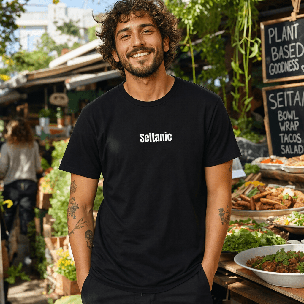 Seitanic graphic tee from the Plant-Based Living collection