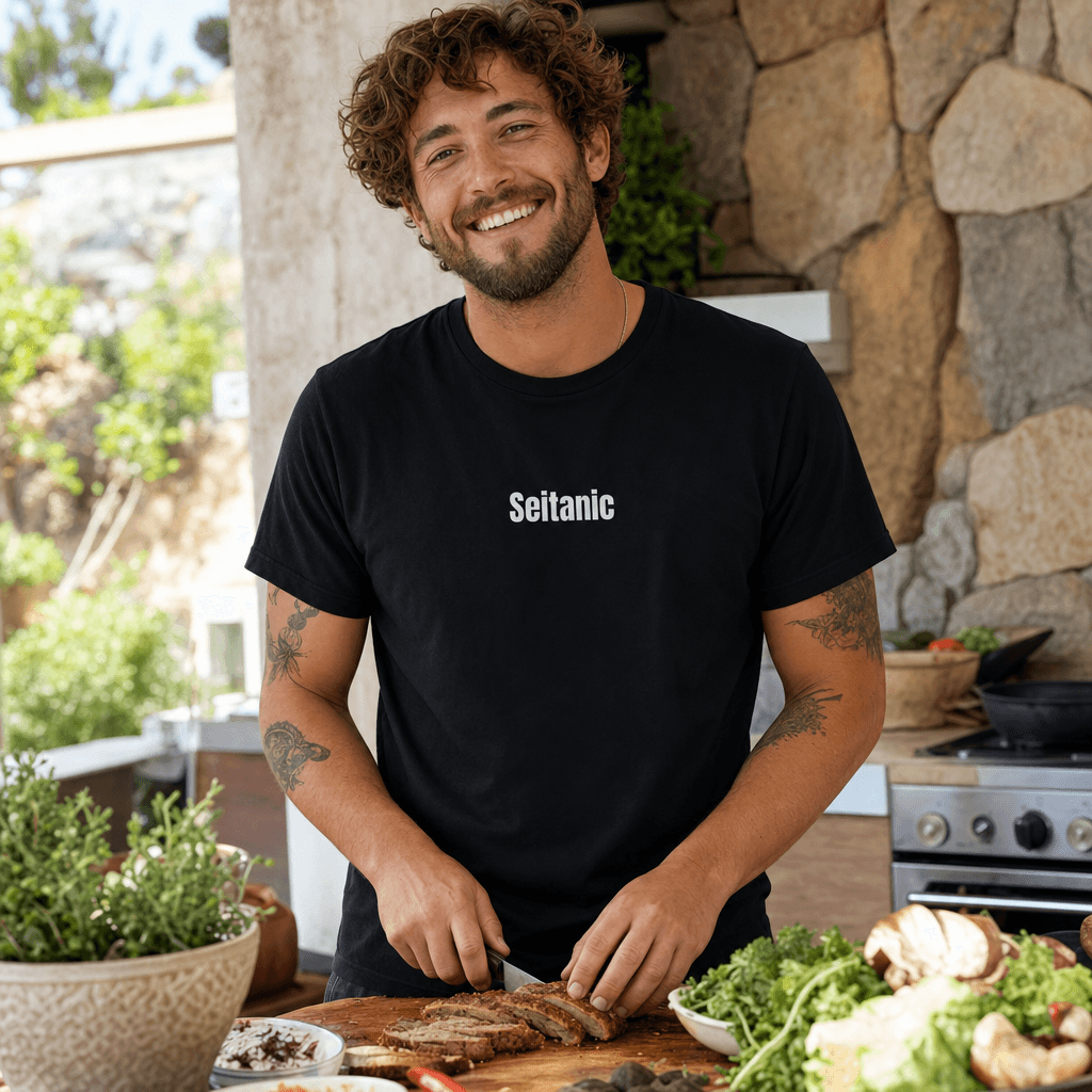 Seitanic graphic tee from the Plant-Based Living collection