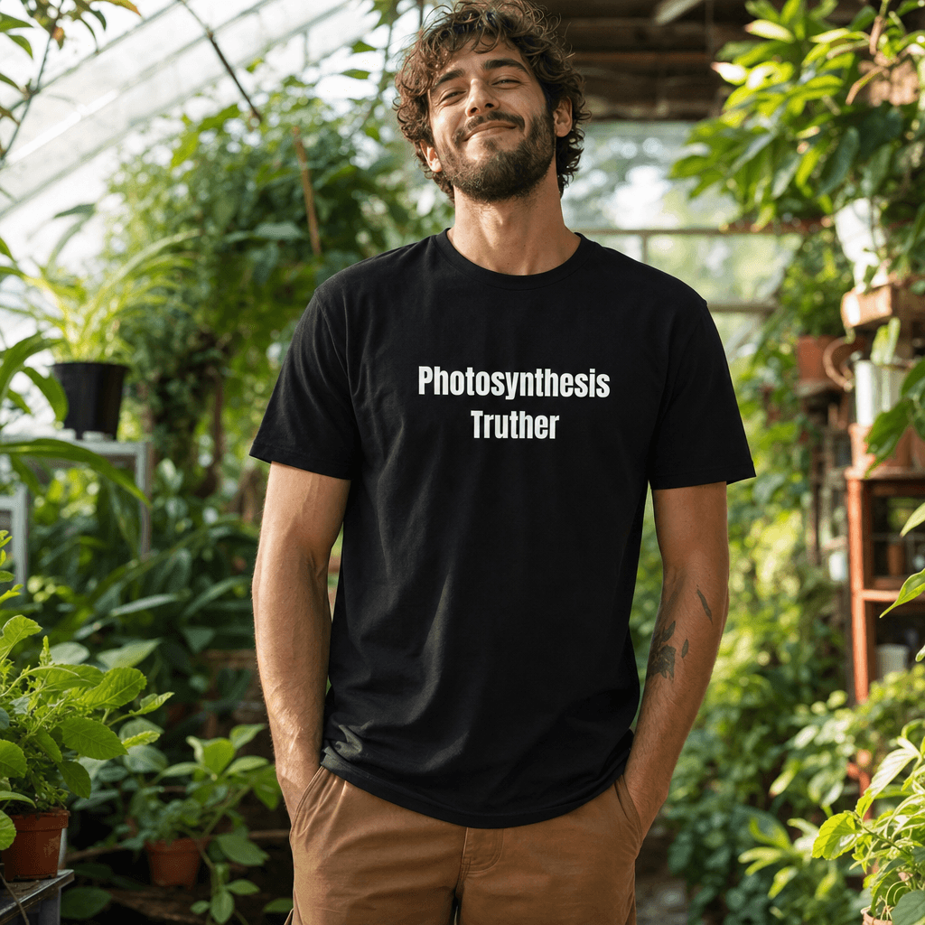 Photosynthesis Truther graphic tee from the Plant-Based Living collection