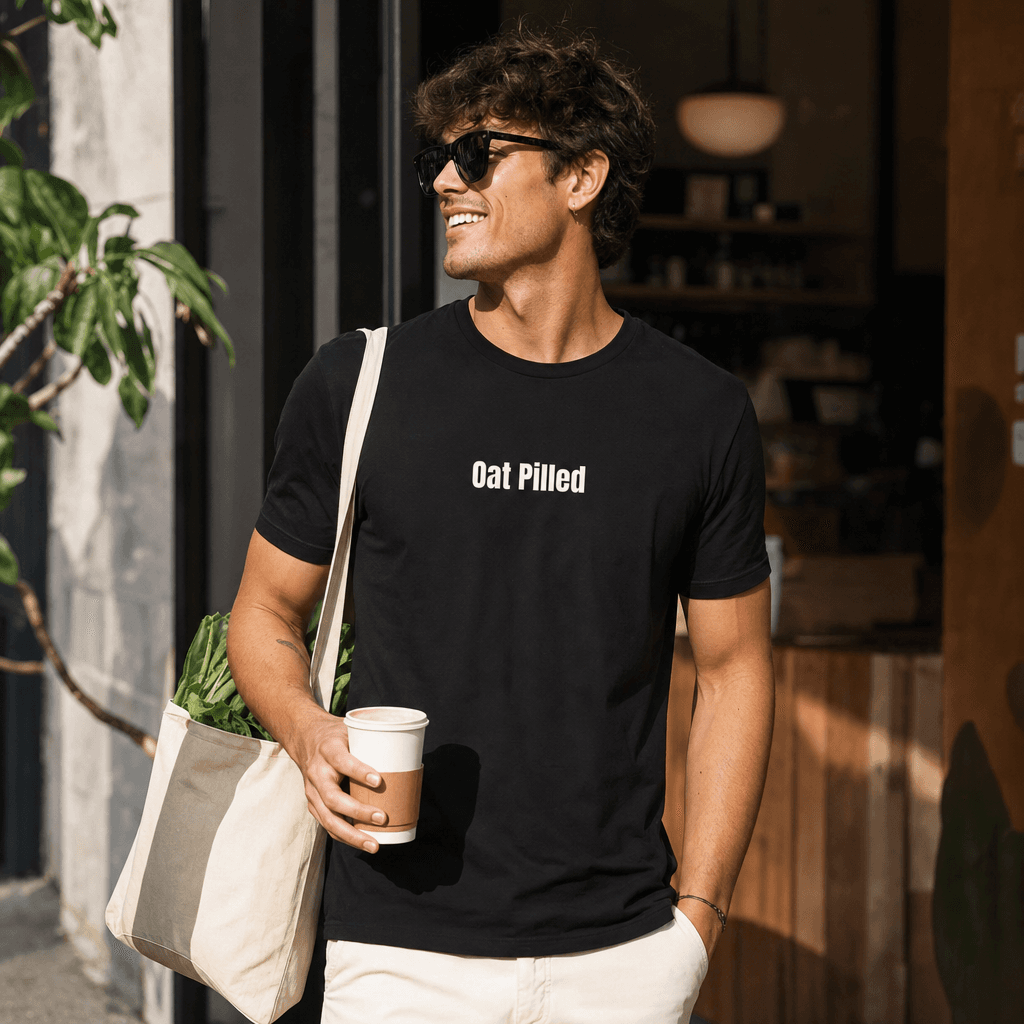 Oat Pilled graphic tee from the Plant-Based Living collection