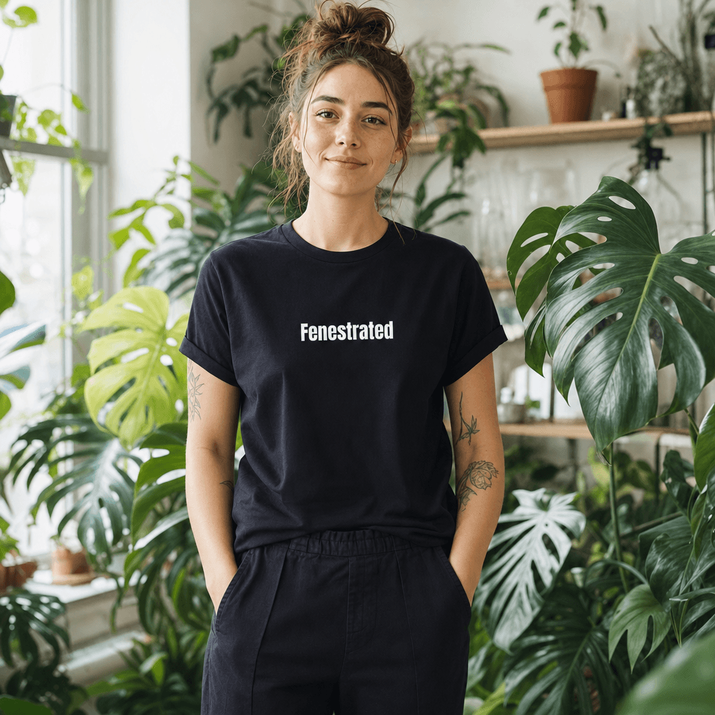 Fenestrated graphic tee from the Plant Parent collection