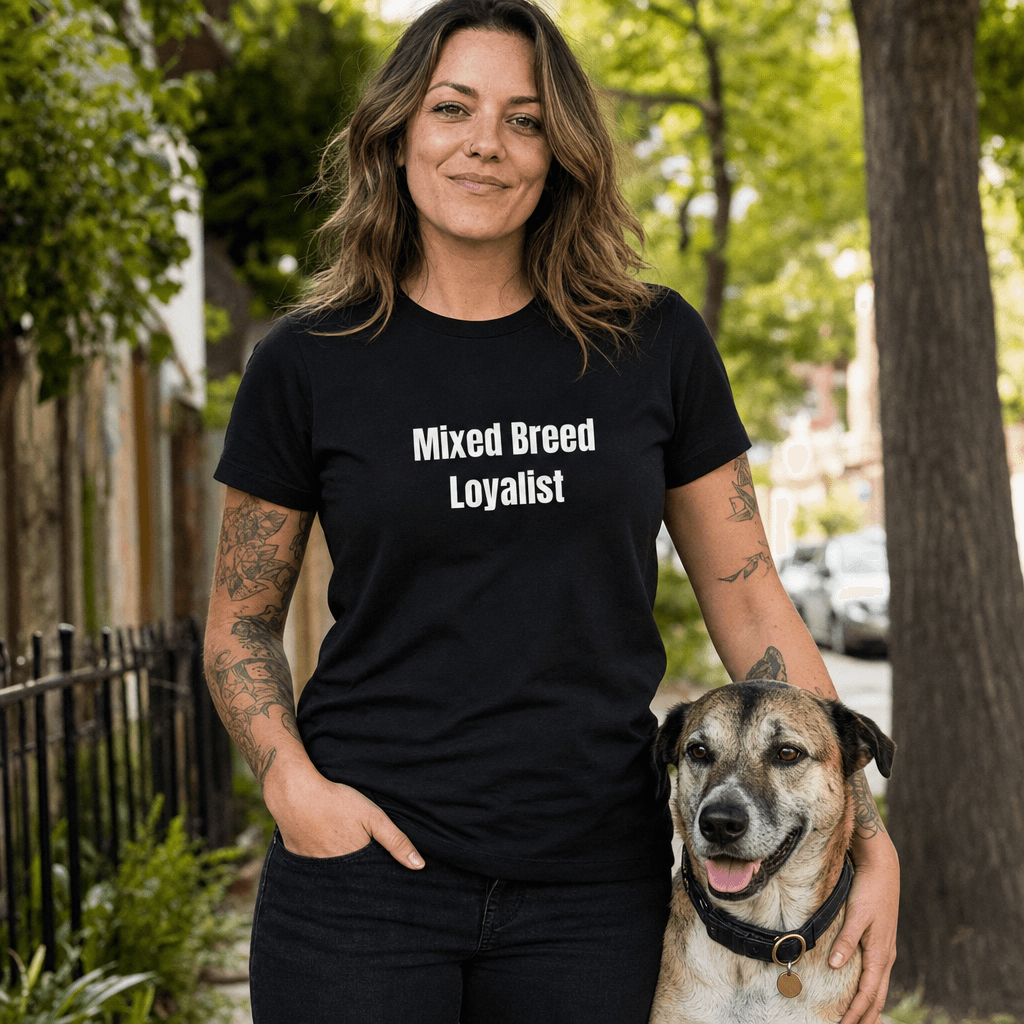 Mixed Breed Loyalist graphic tee from the Rescue Dog Parent collection