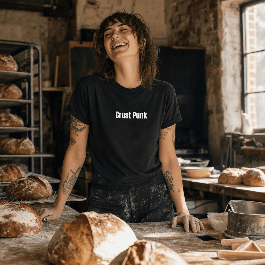 Crust Punk graphic tee from the Sourdough Baking collection