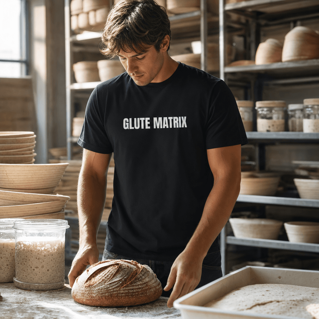 GLUTE MATRIX graphic tee from the Sourdough Baking collection