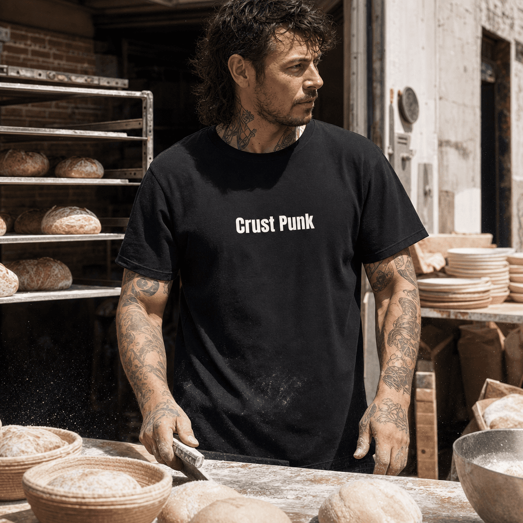 Crust Punk graphic tee from the Sourdough Baking collection