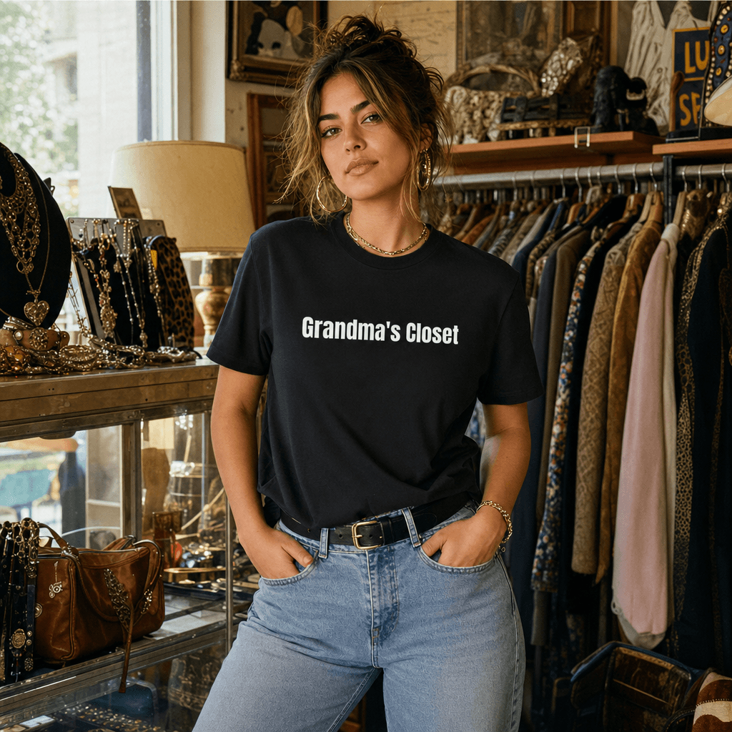 Grandma's Closet graphic tee from the Thrifted Fashion collection