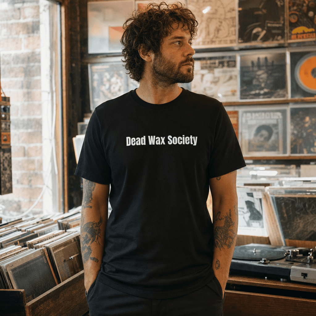 Dead Wax Society graphic tee from the Vintage Vinyl Collector collection
