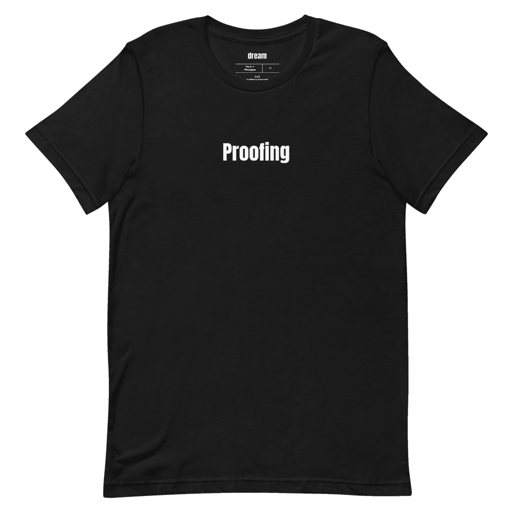 Proofing t-shirt