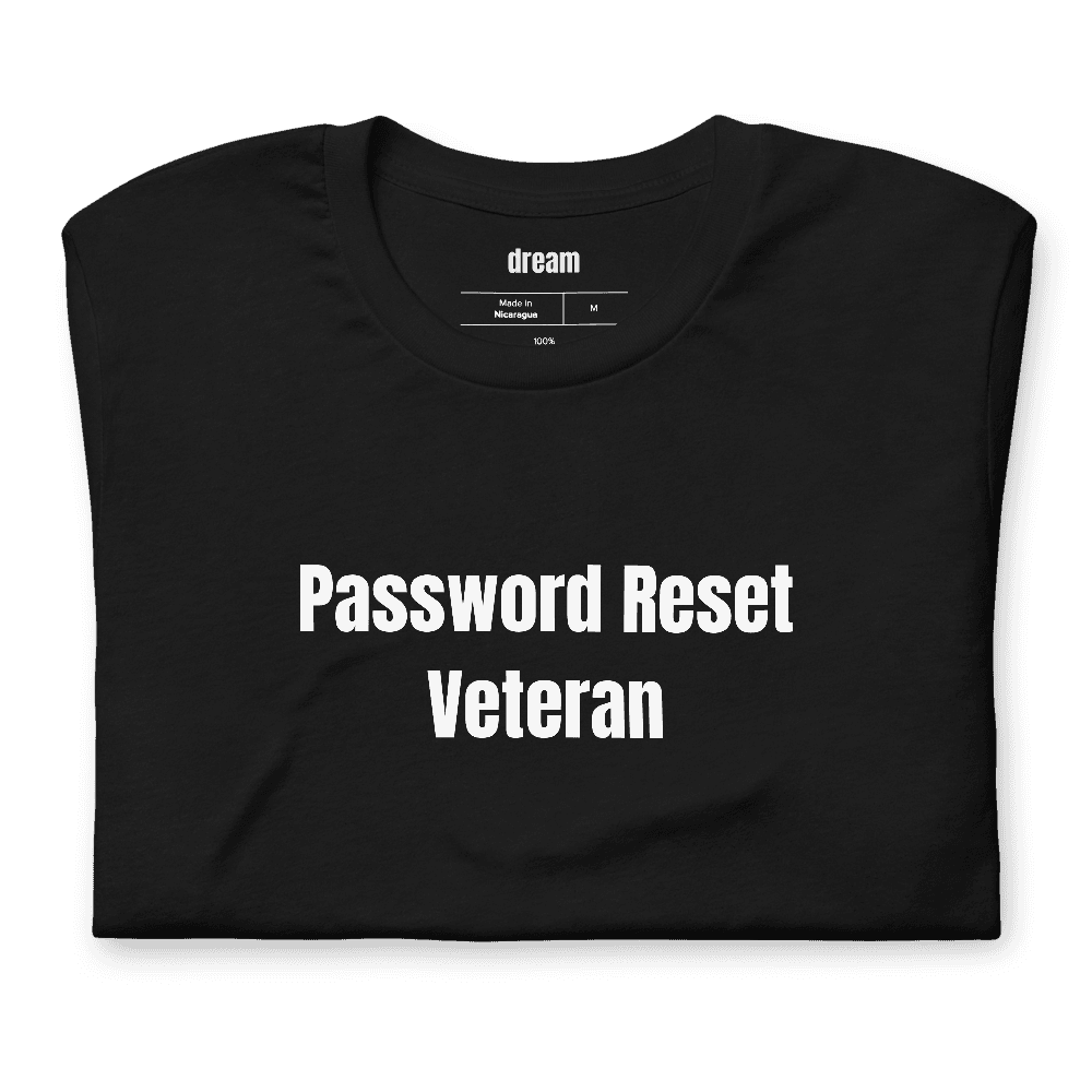 Password Reset Veteran t-shirt