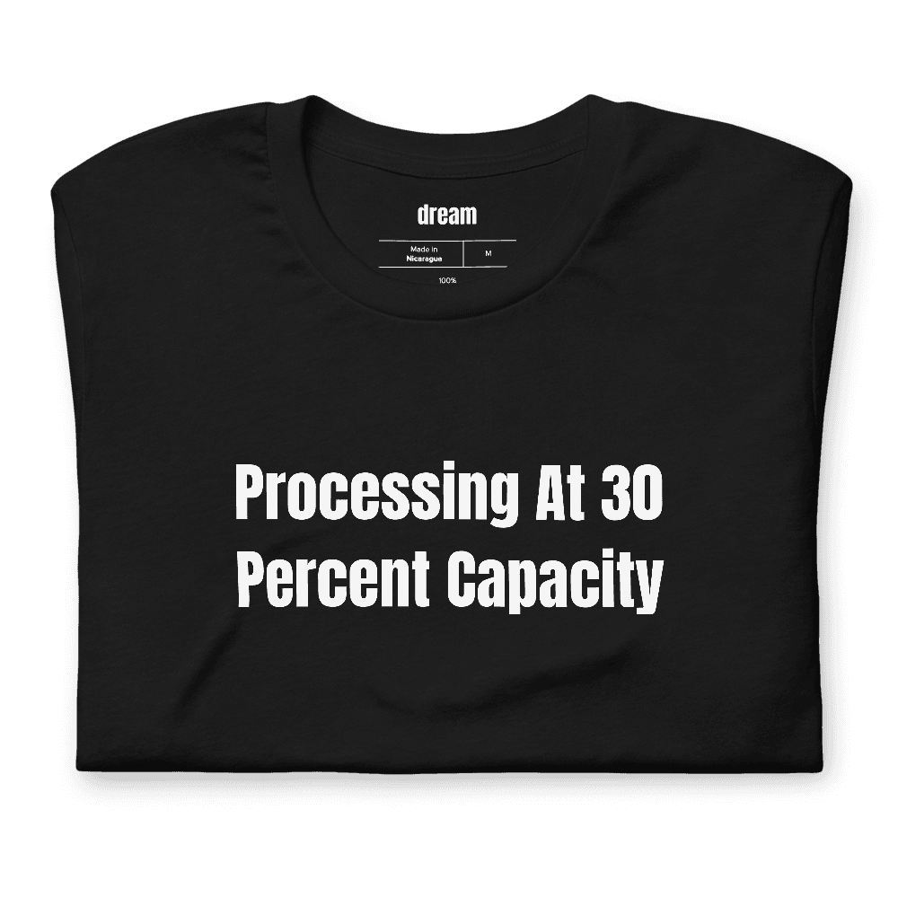 Processing At 30 Percent Capacity t-shirt