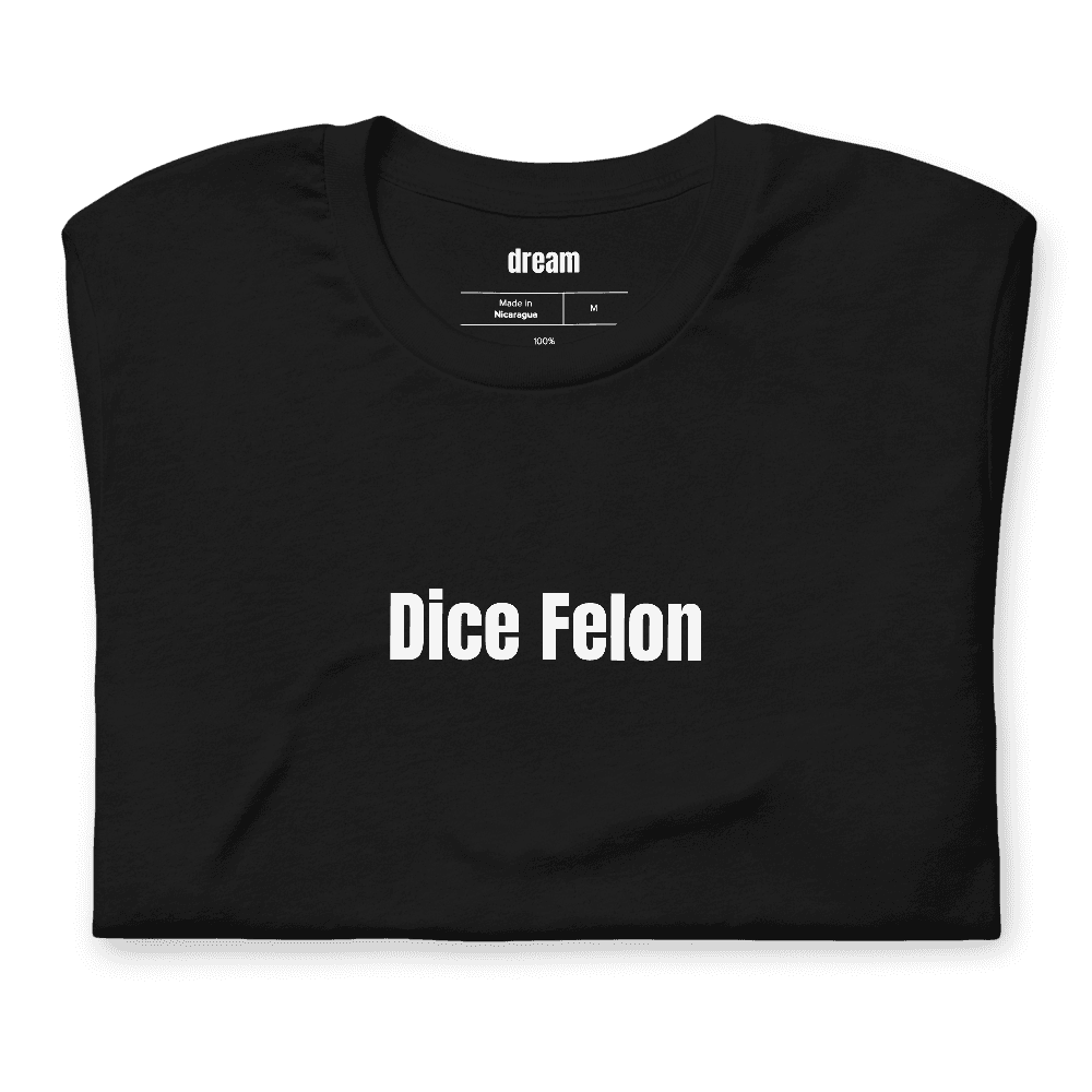 Dice Felon t-shirt