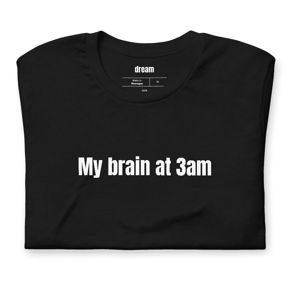 My brain at 3am t-shirt