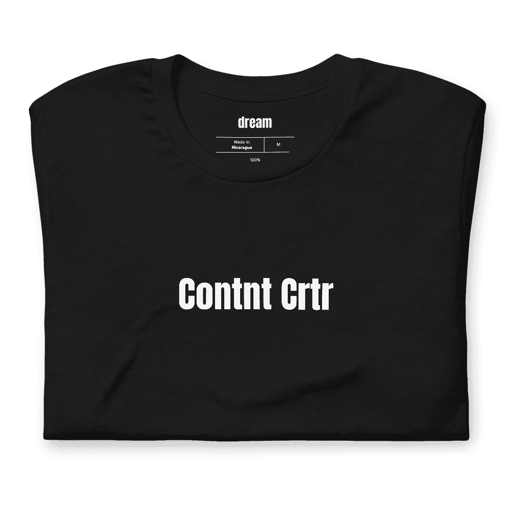 Contnt Crtr t-shirt