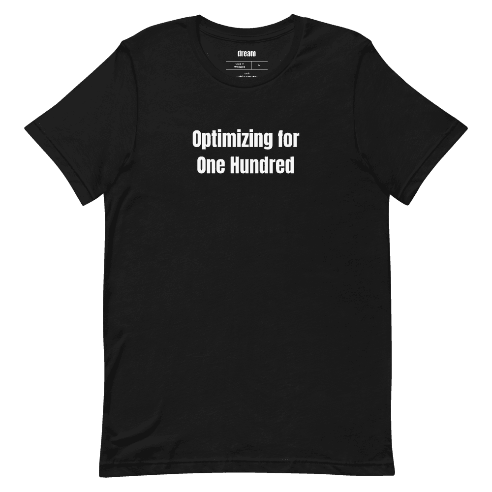 Optimizing for One Hundred t-shirt