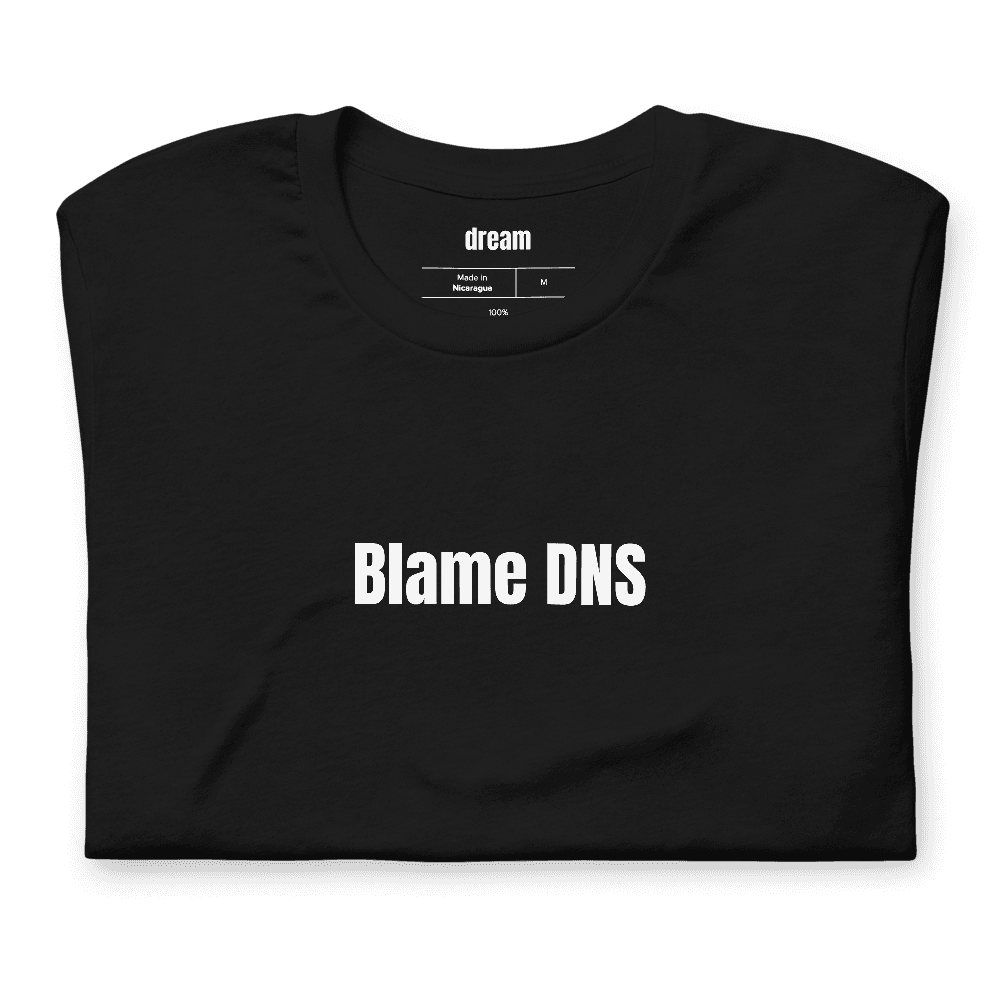 Blame DNS t-shirt