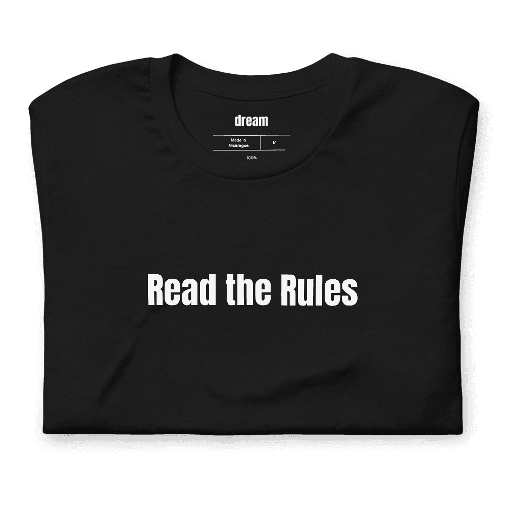 Read the Rules t-shirt