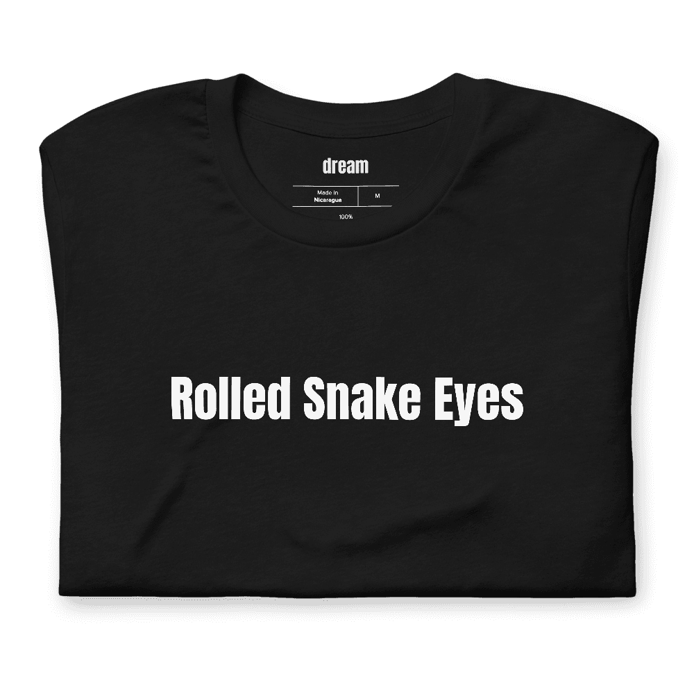 Rolled Snake Eyes t-shirt